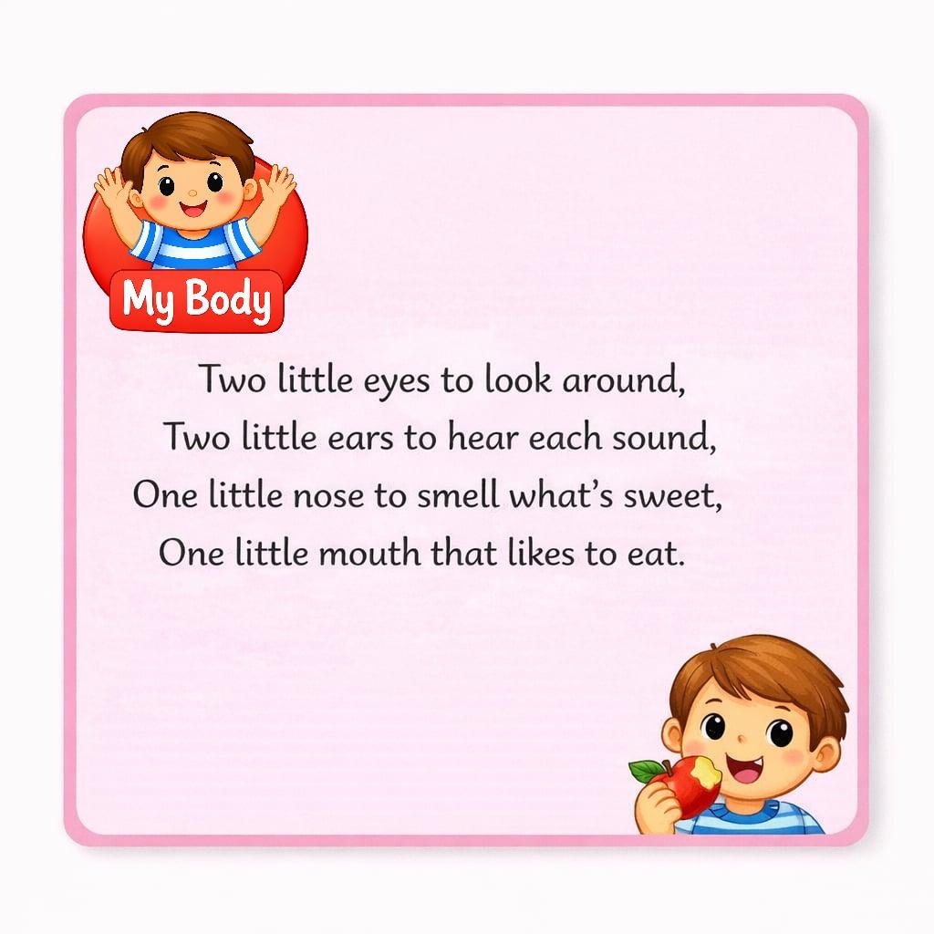 two little eyes english nursery song